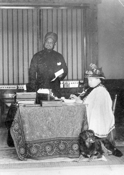Queen Victoria, Empress of India and Abdul Karim The Munshi, c.1894 by English Photographer